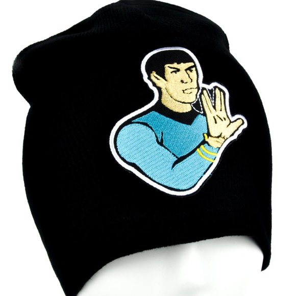 Spock Vulcan Salute Hand Beanie Knit Cap Hat Star Trek Starship Enterprise SciFi - Picture 2 of 9